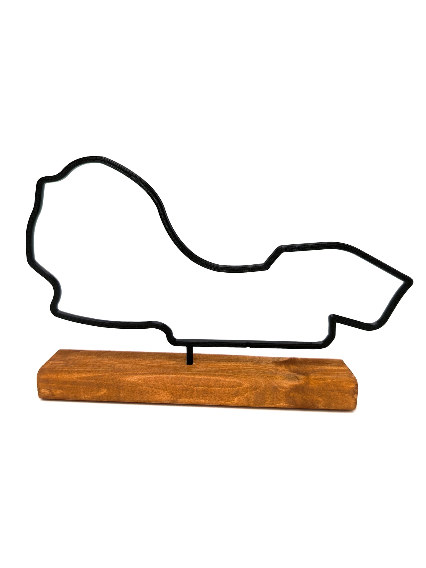Formula 1 Track Model on a Wooden Base