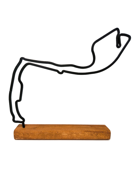 Formula 1 Track Model on a Wooden Base