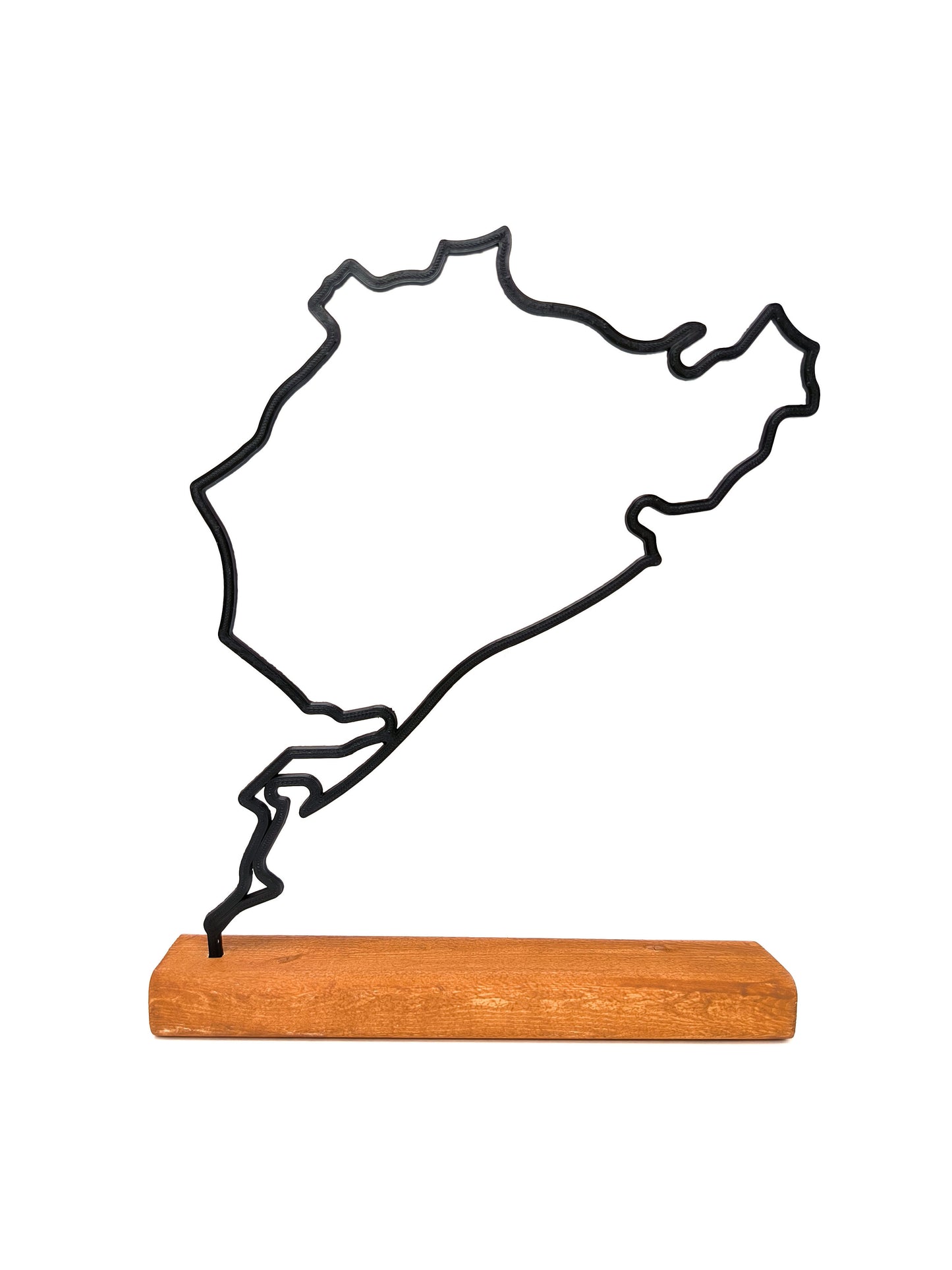 Formula 1 Track Model on a Wooden Base