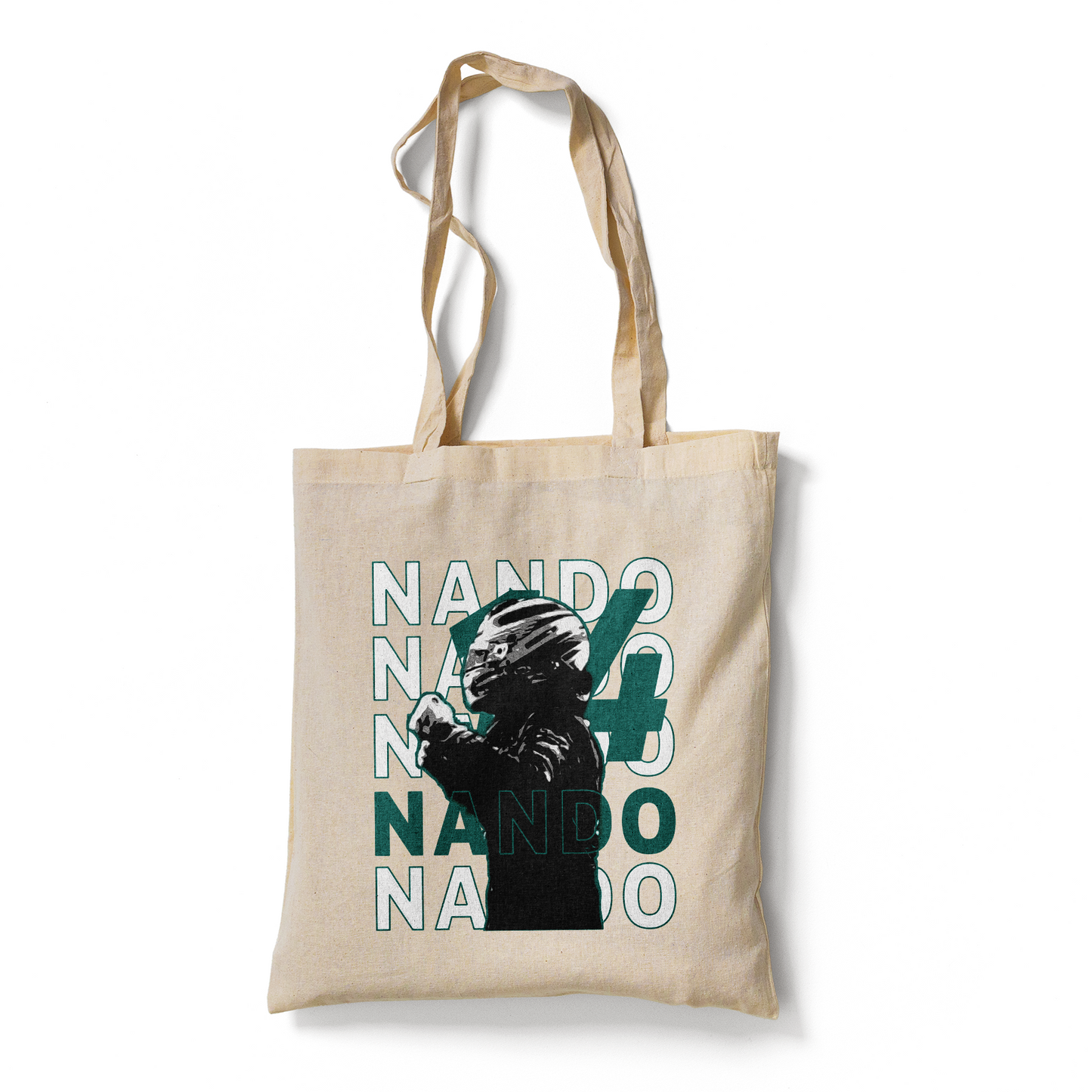 F1 Driver Themed Cotton Tote Bag