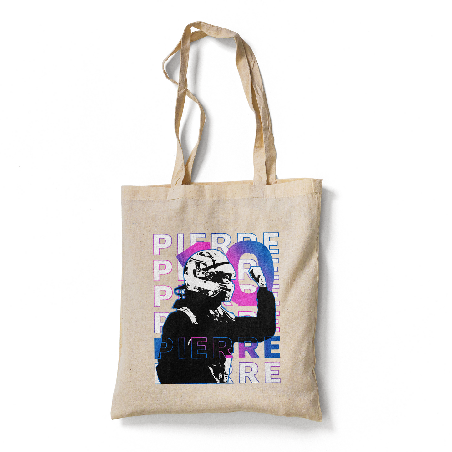 F1 Driver Themed Cotton Tote Bag