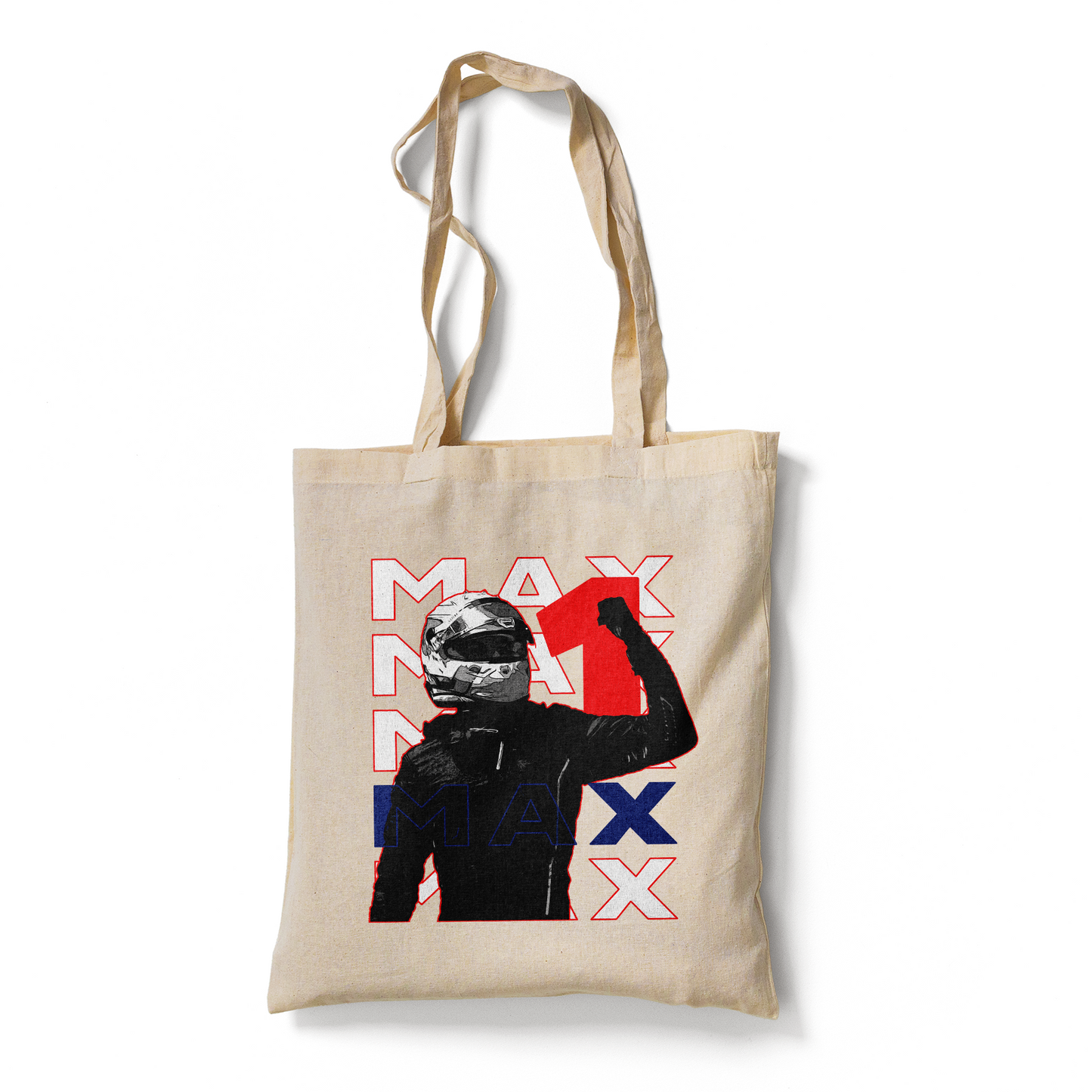 F1 Driver Themed Cotton Tote Bag