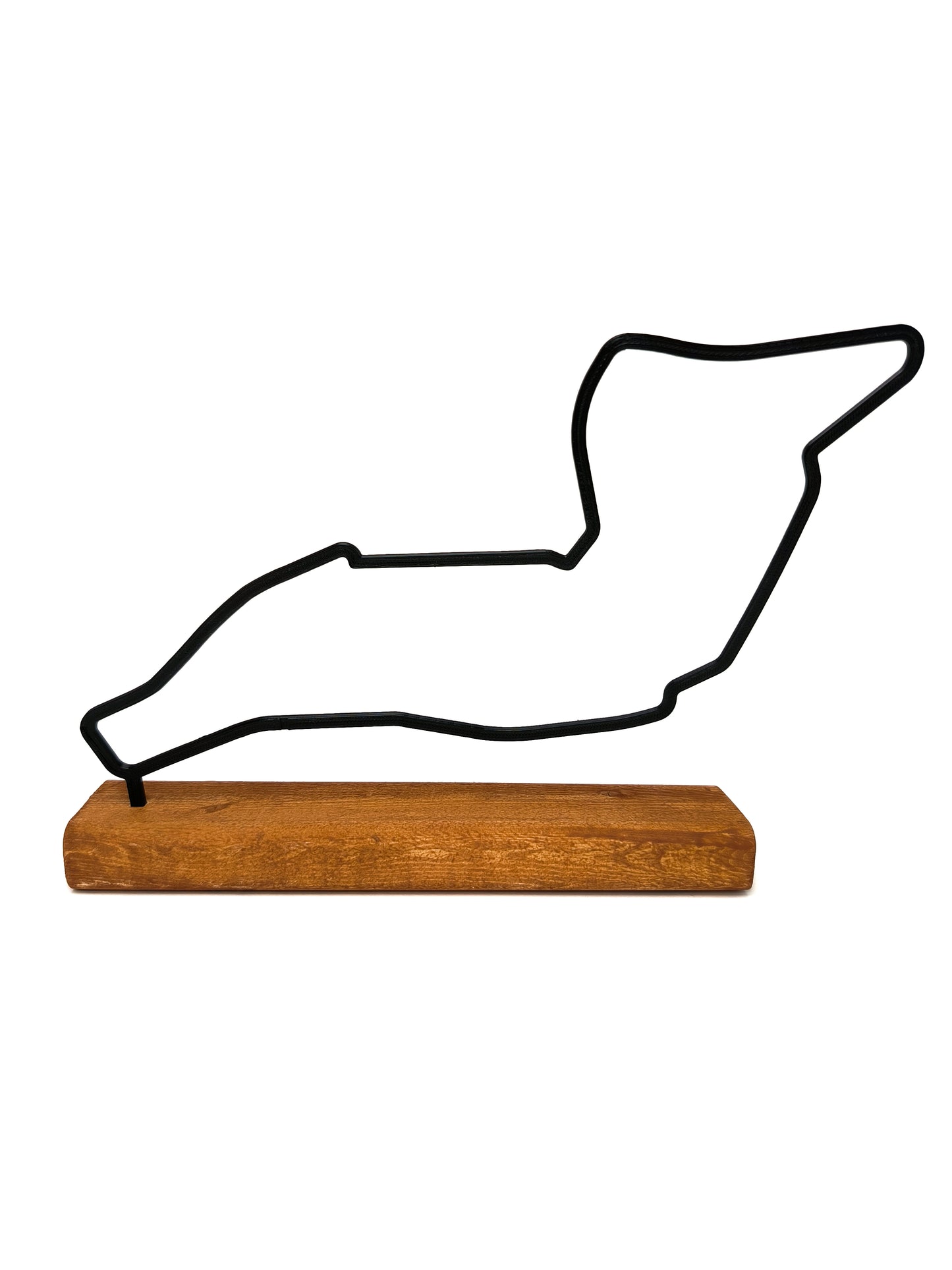 Formula 1 Track Model on a Wooden Base