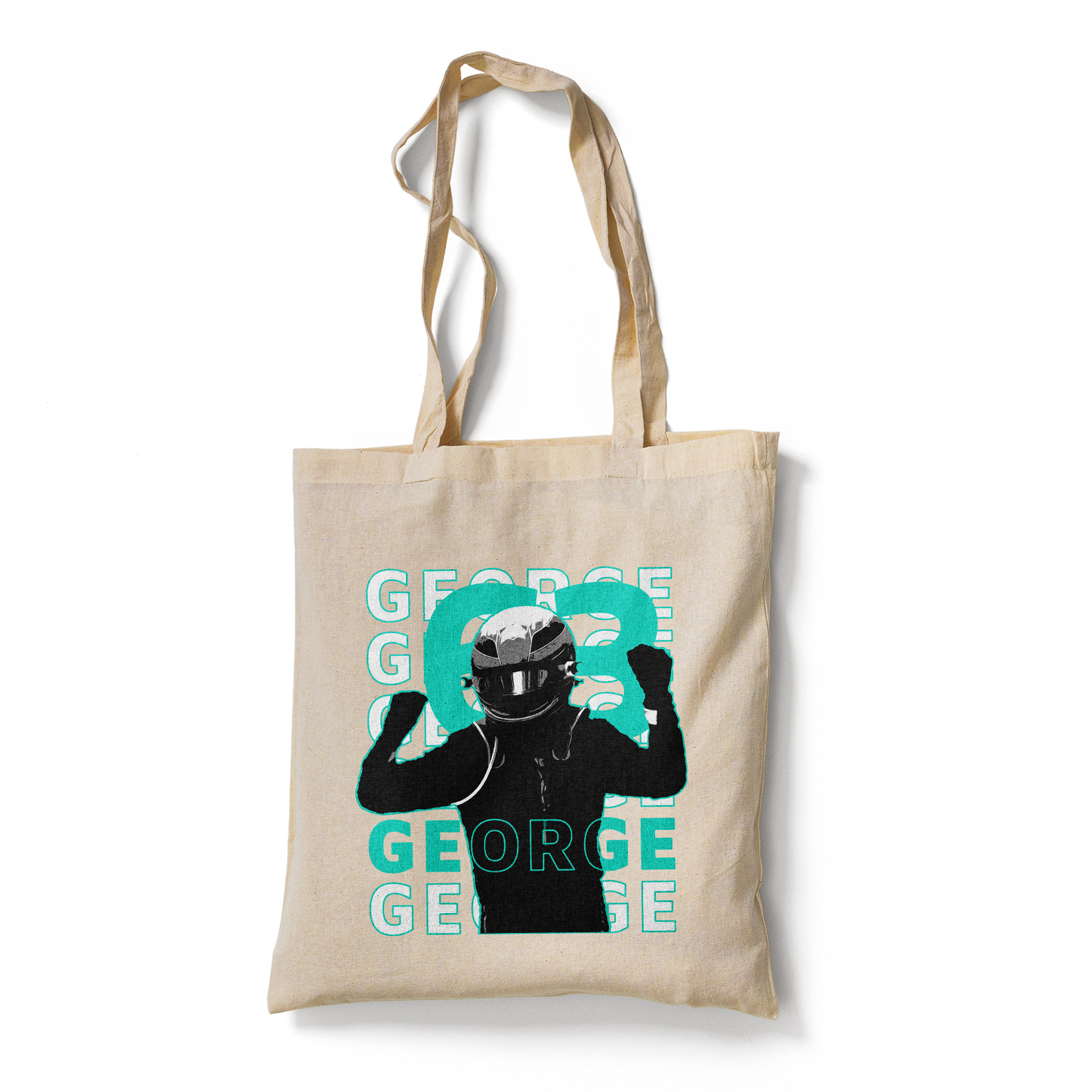 F1 Driver Themed Cotton Tote Bag