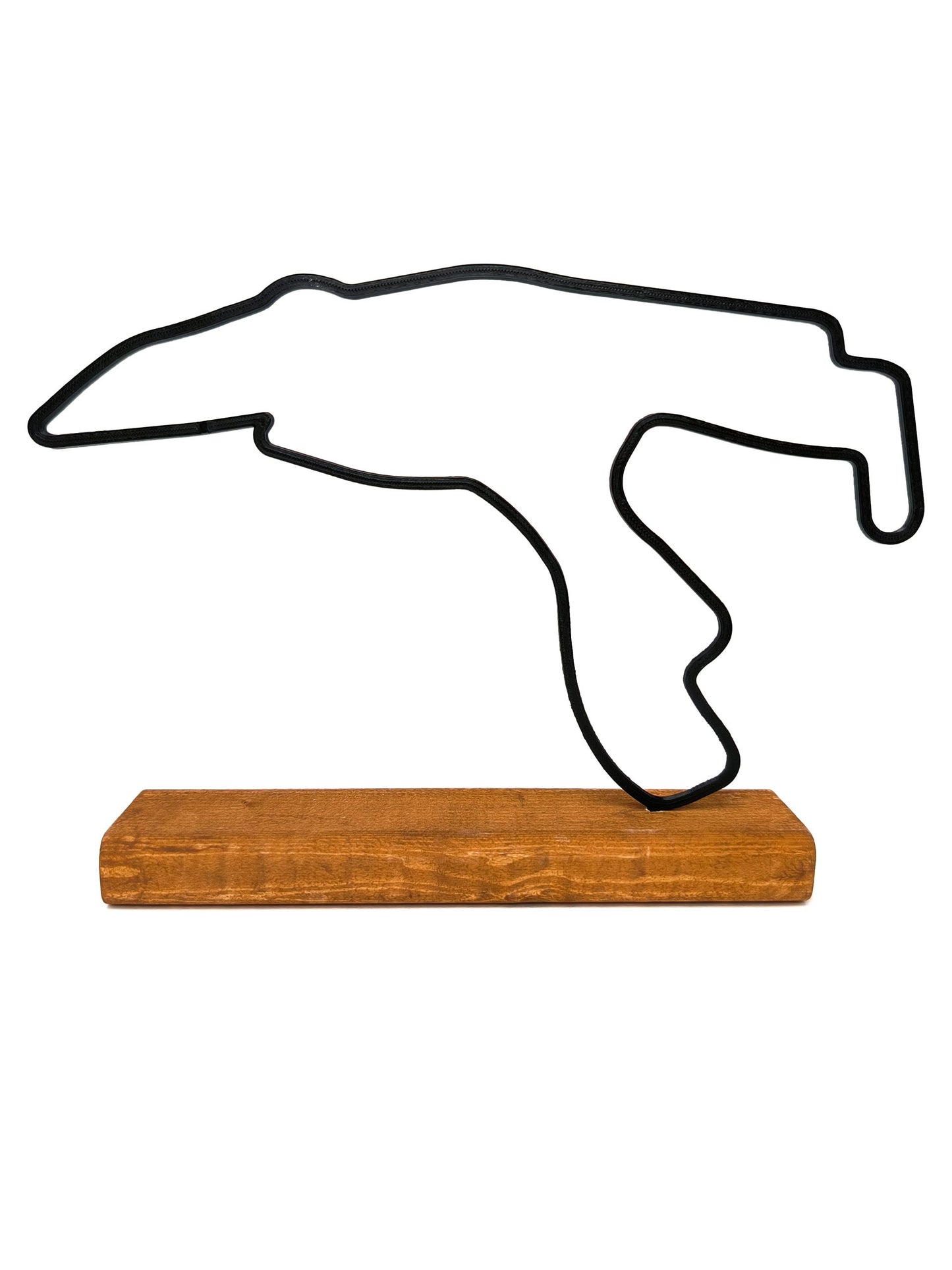 Formula 1 Track Model on a Wooden Base